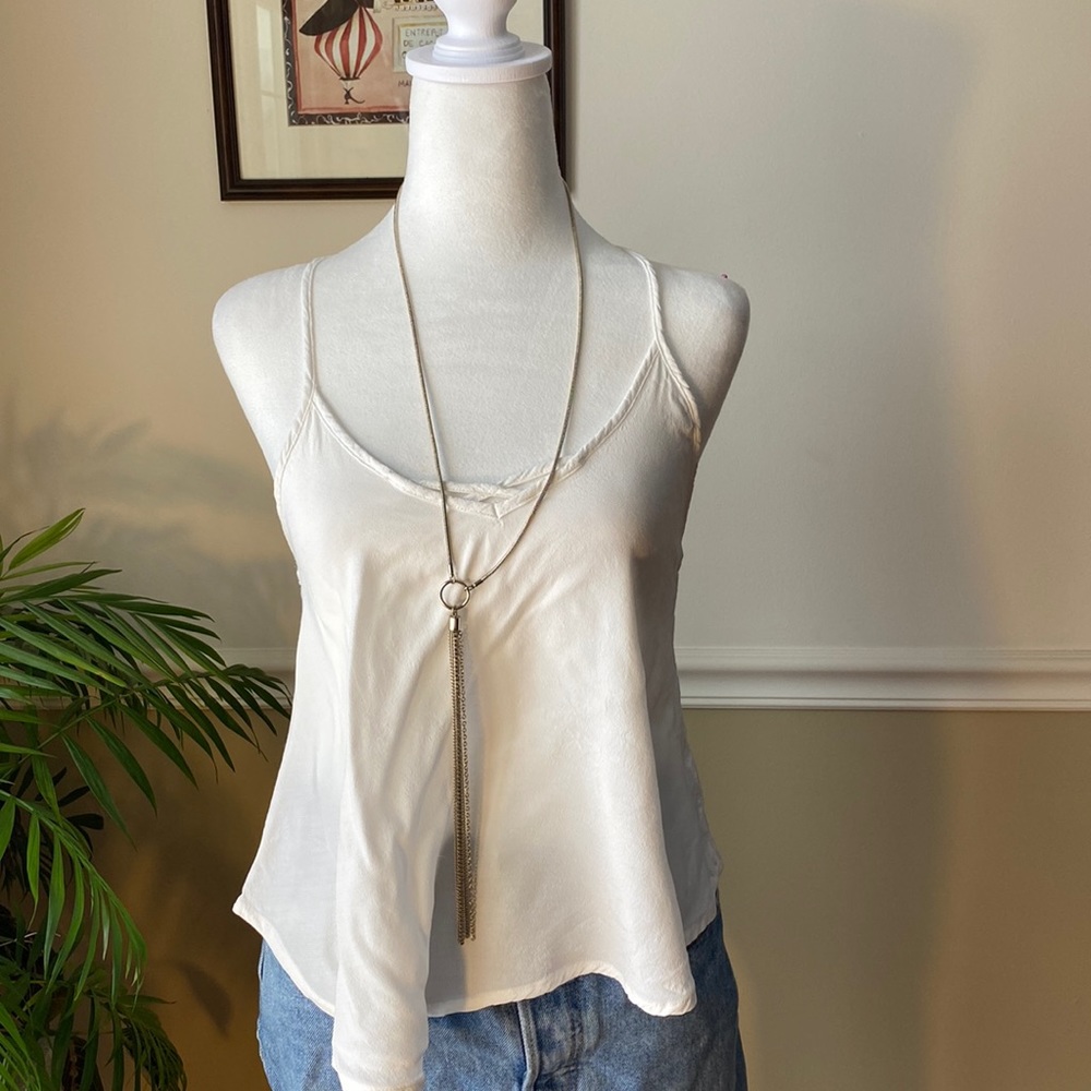 🩷 Brandy Melville Crisscross Tank Top White Small